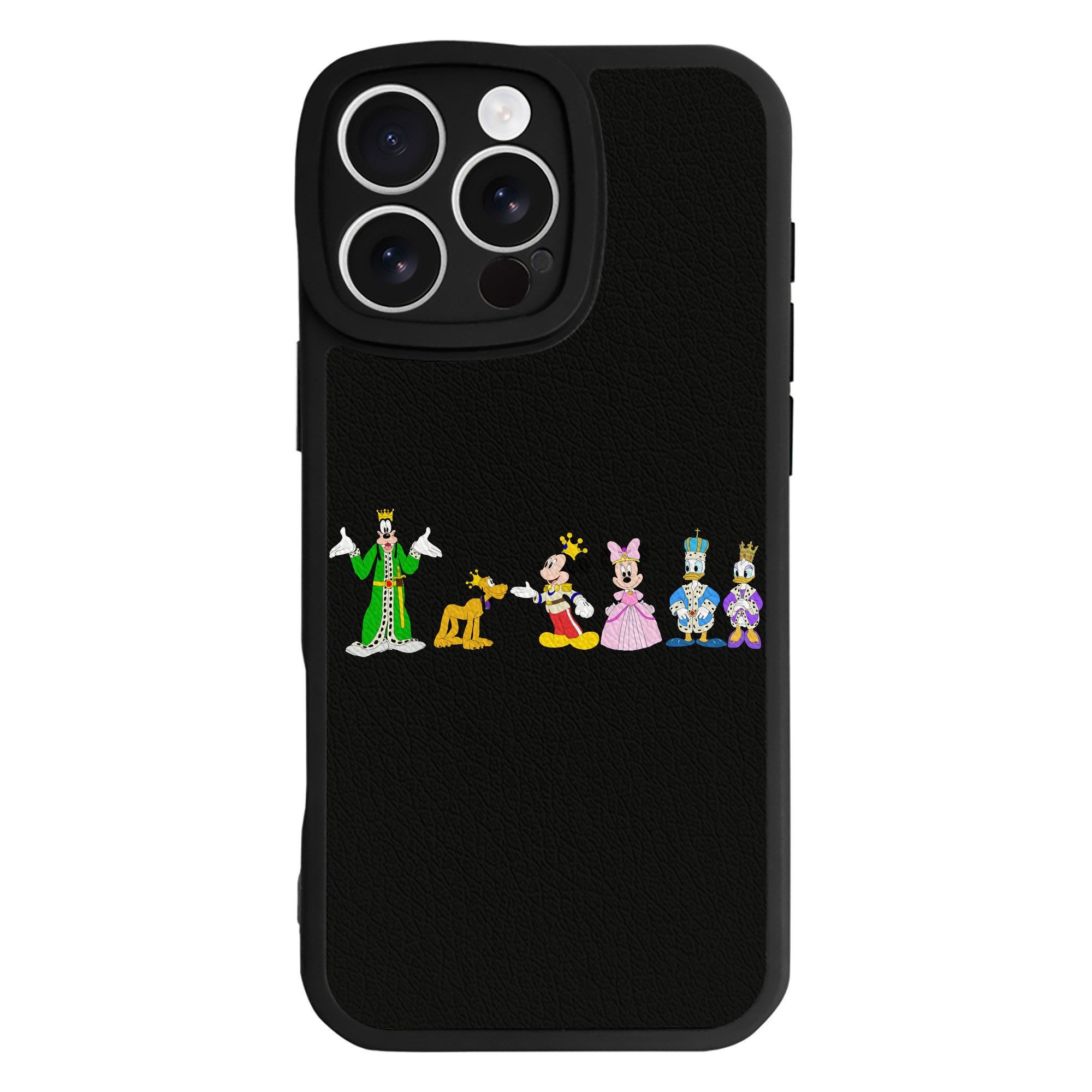 （画像用） ミッキーマウス Mickey Mouse 【iPhone 16シリーズ対応】シリコンスマホケース（レザー調） 材質：シリコン